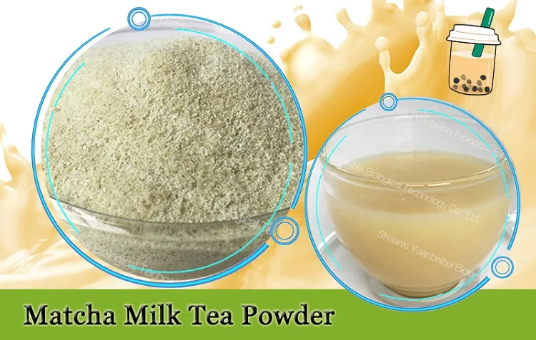 Factory Supply 100% Organic Instant Bulk Matcha Milk Tea Powder